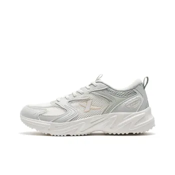 XTEP Slip Resistant Low Top Casual Shoes Women's Moonstone Gray/Sail White/Conjugated Green