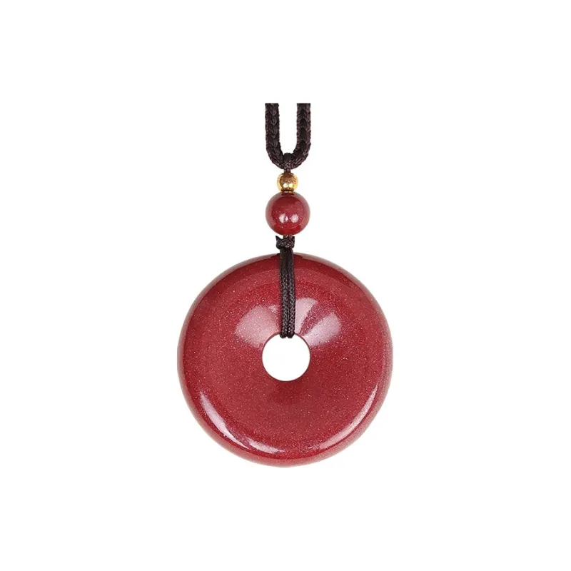 Princess Cui Reconstructed Cinnabar Jade Pendants Unisex-1