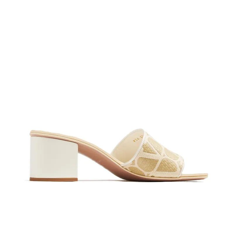 Valentino Abrasion Resistant Slide Slippers Women's Ecru-4