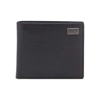 DIESEL Cow Leather Card Holder Wallet Men's Black