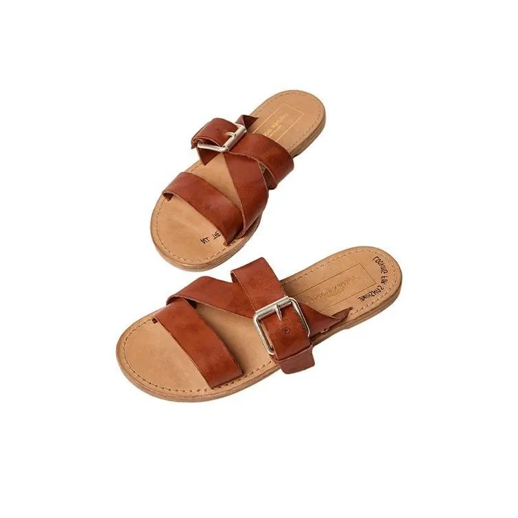 Golden Goose Margaret Rubber Sole Slide Slippers Women's Brown-3