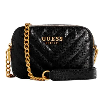 GUESS Artificial Leather Camera Bag Shoulder Bag Crossbody Bag Women's Black
