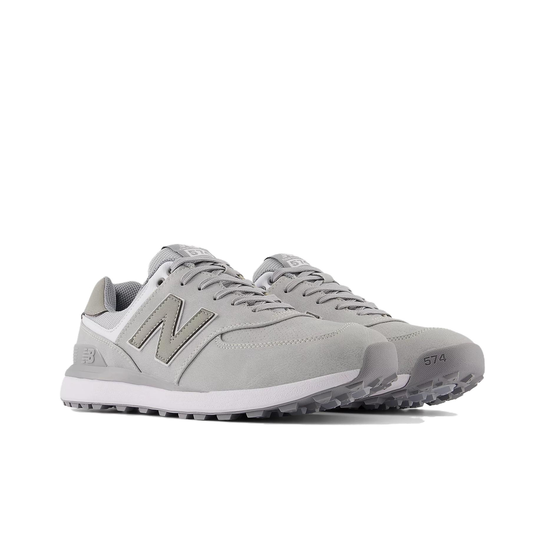 New Balance NB 574 Series Golf Shoes Men Low-Top Gray White
