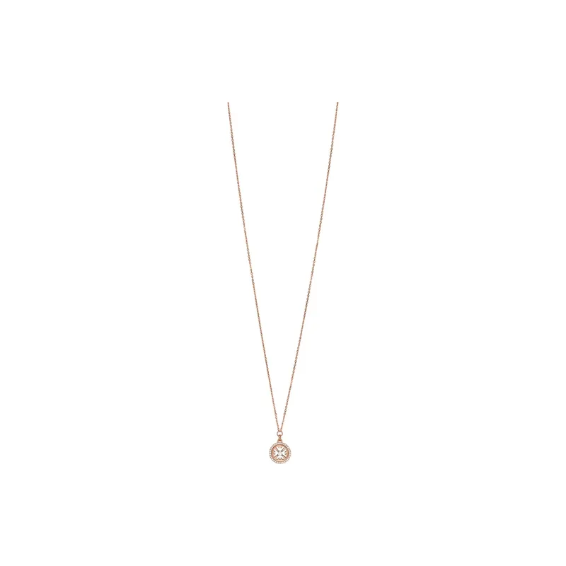 EMPORIO ARMANI Rose Gold Tone Sterling Silver Pendant Necklace-1