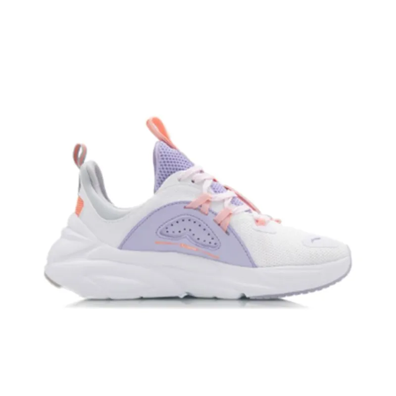 LiNing Spark Anti Slip Wear Resistant Low Top Sports Casual Shoes Women's Peach Pink Orange-1