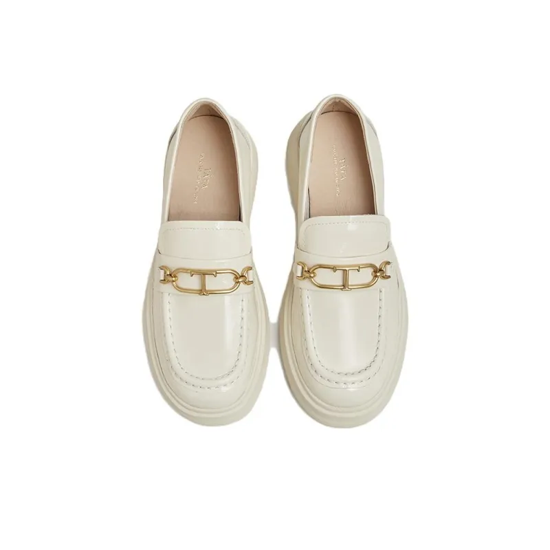 TATA Loafers Women's Solid Color-15