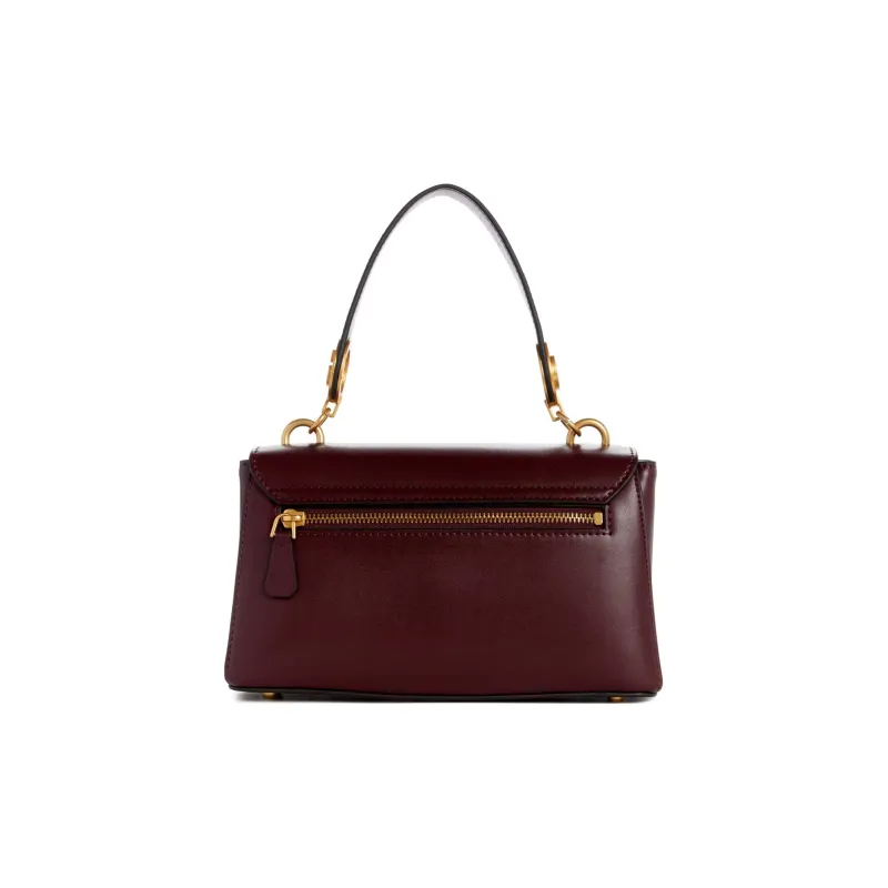 GUESS Smooth Artificial Leather Handbag Shoulder Bag Crossbody Bag Large Size Women's Purple Crystal-2