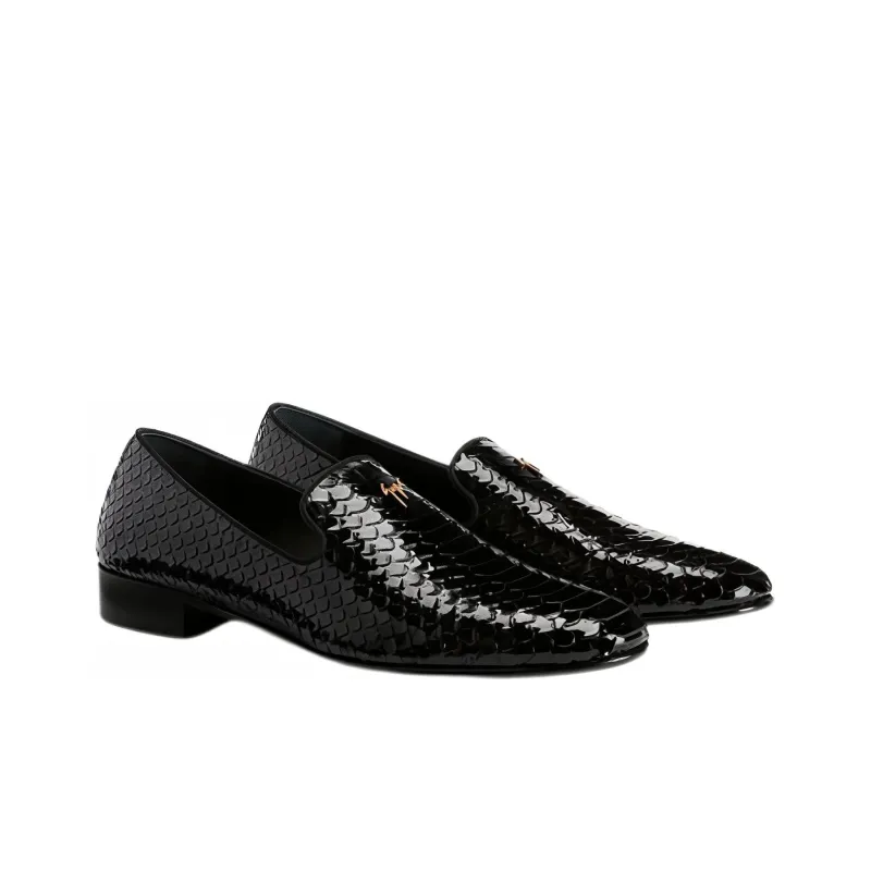 Giuseppe Zanotti Lewis Pit 15mm Snakeskin effect Loafers-2