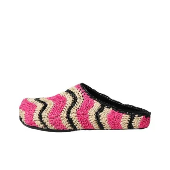 MARNI Rubber Sole Abrasion Resistant Closed Toe Slippers Women's Purple Yellow Black