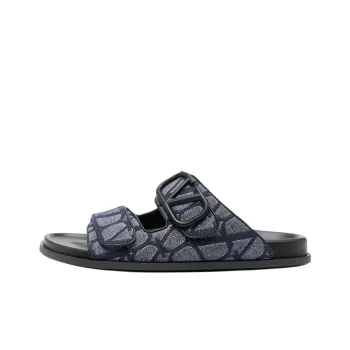 Valentino VLogo Plaque Slip On Sandals
