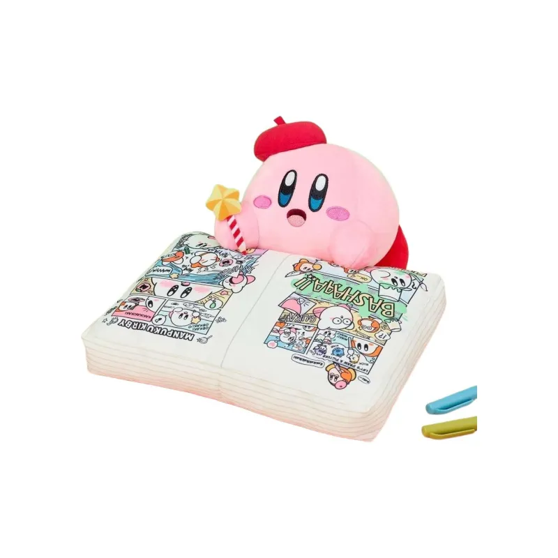BANDAI Kirby Character Ichiban Kuji Comic Kirby And Friends Last Final Prize Little Artist Dolls Plush Doll 30cm High-0