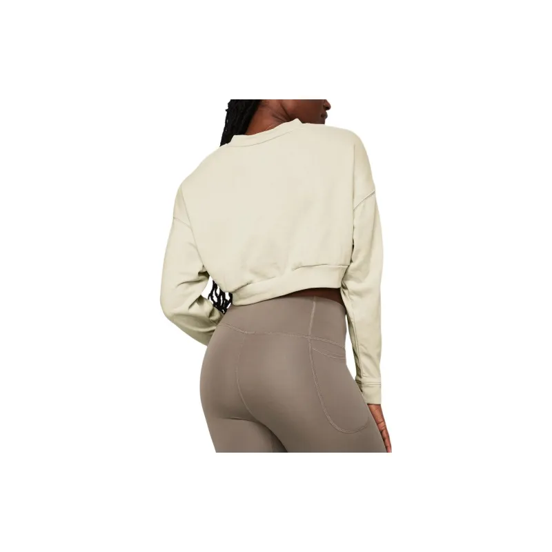 Under Armour UA Rival Terry Oversized Crop Sweatshirt Women's Khaki-1