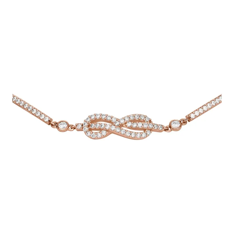 EMPORIO ARMANI Aluminum Alloy Zircon Bracelets Women's Rose Gold-4