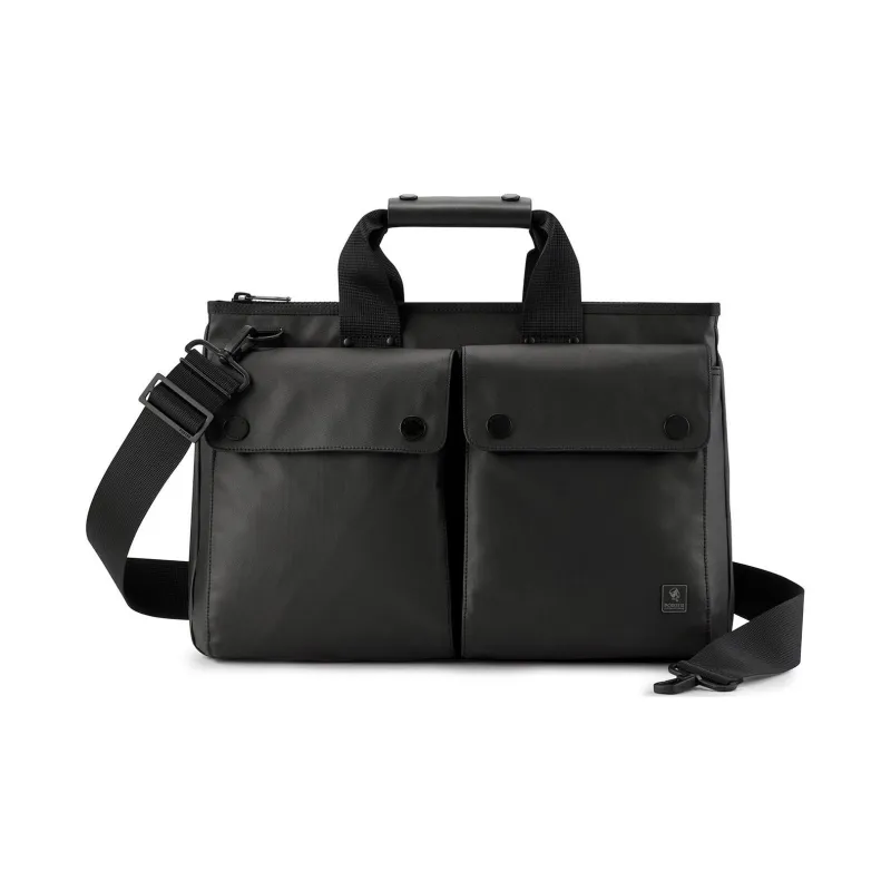 PORTER Powerful Linen PC Portable Crossbody Bag Shoulder Bag Unisex Black-0