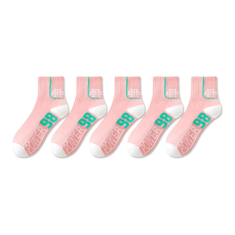 LUOLIAN Mid Calf Socks Women's 5 Pack-30