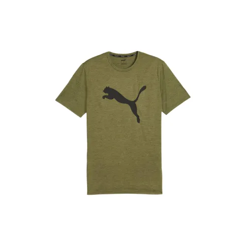 PUMA T-Shirts Men Olive Green