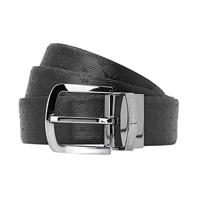 EMPORIO ARMANI Logo Embossed Buckle Fastened Belt-3