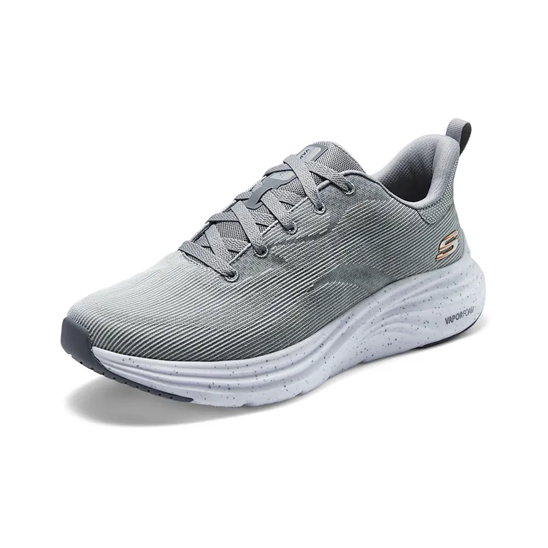 Skechers Cushioned Slip Resistant Low Top Casual Running Shoes Men's Gray Orange-2