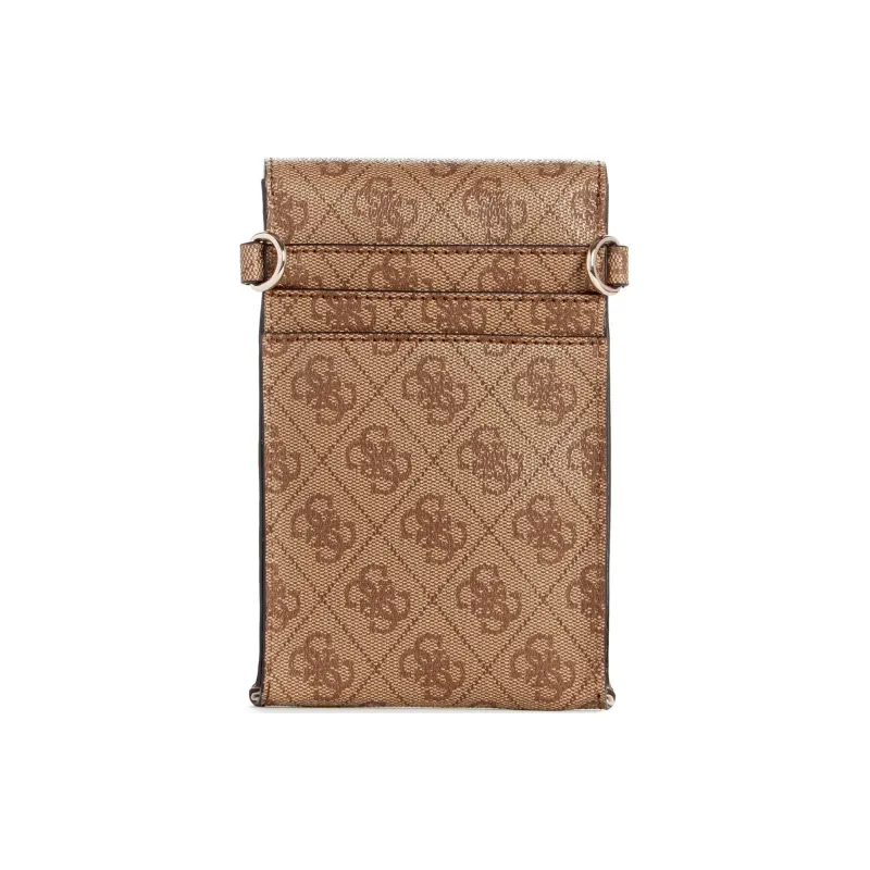 GUESS Artificial Leather Cell Phone Pouch Shoulder Bag Crossbody Bag Mini Women's Brown-2