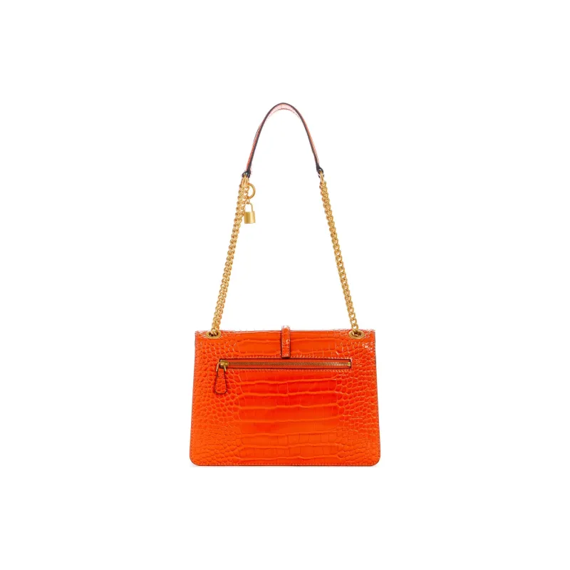 GUESS Artificial Leather Handbag Shoulder Bag Crossbody Bag Women's Orange Color-2