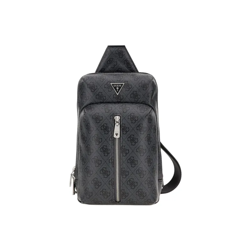 GUESS Recycled Materials Sling Bag Men's Black-0