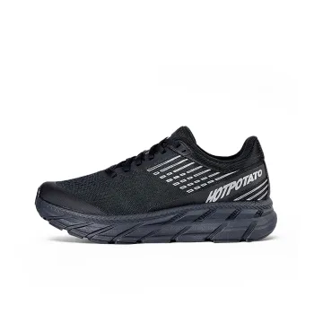 HOT POTATO Cushioning, Abrasion Resistant, Breathable, Lightweight Coverage Low Top Running Shoes Unisex Black