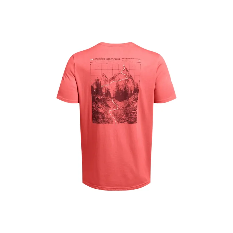 Under Armour UA Reaching Peak T Shirt Men's Rose Red-1