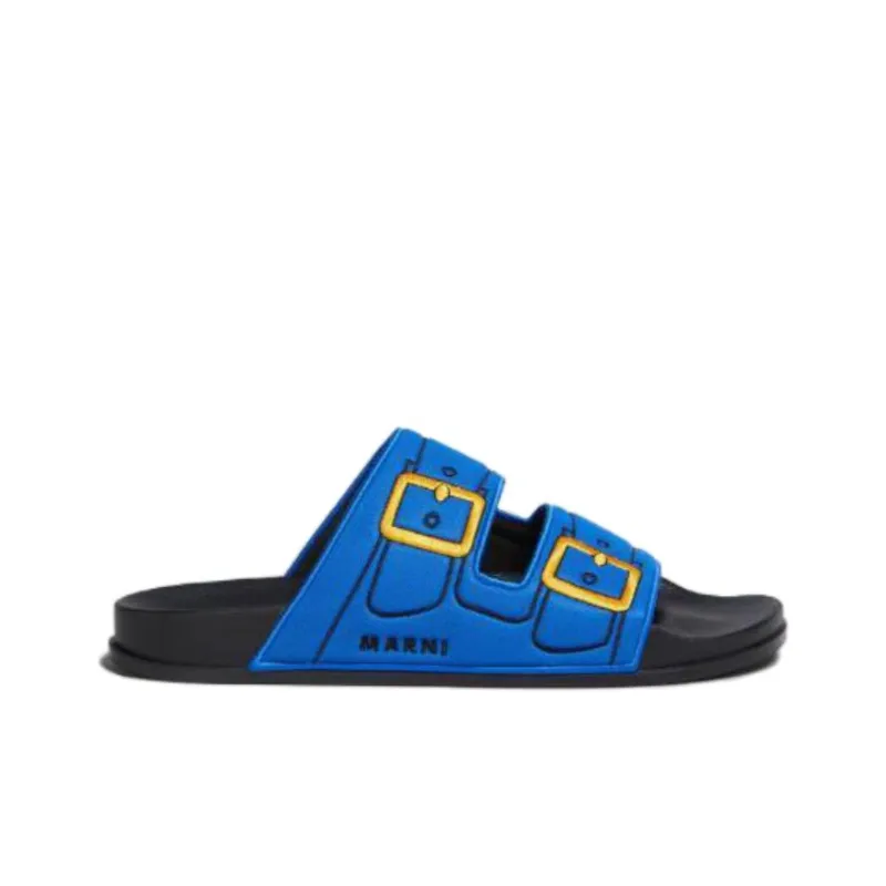MARNI Embroidered Slip-on Slides-1