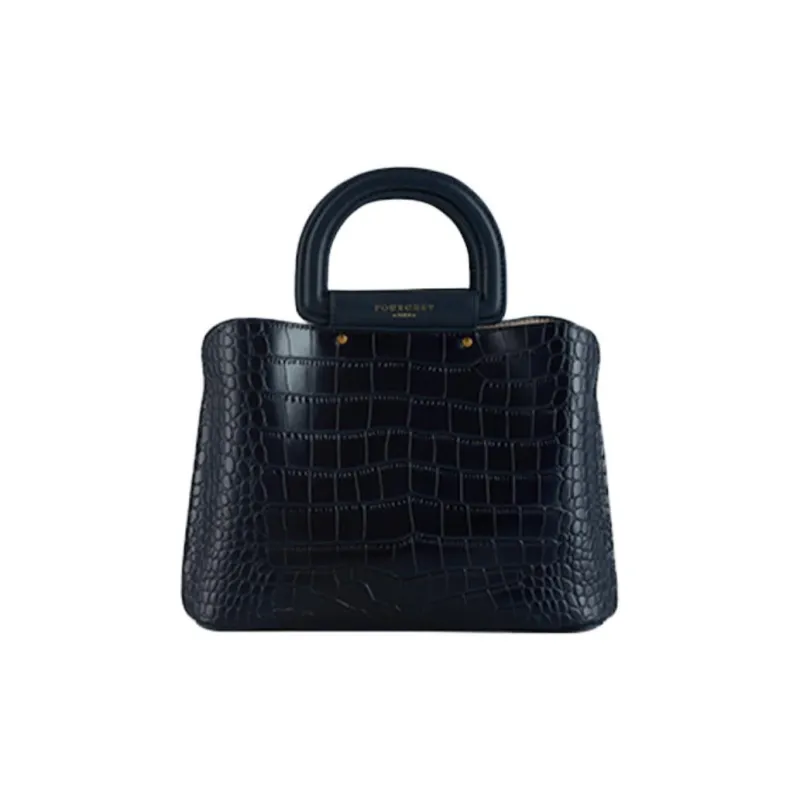 POURCHET Cow Leather Shoulder Bag, Handbag Women's Black/Green/Dark Blue/Dark Brown/Dark Red-2