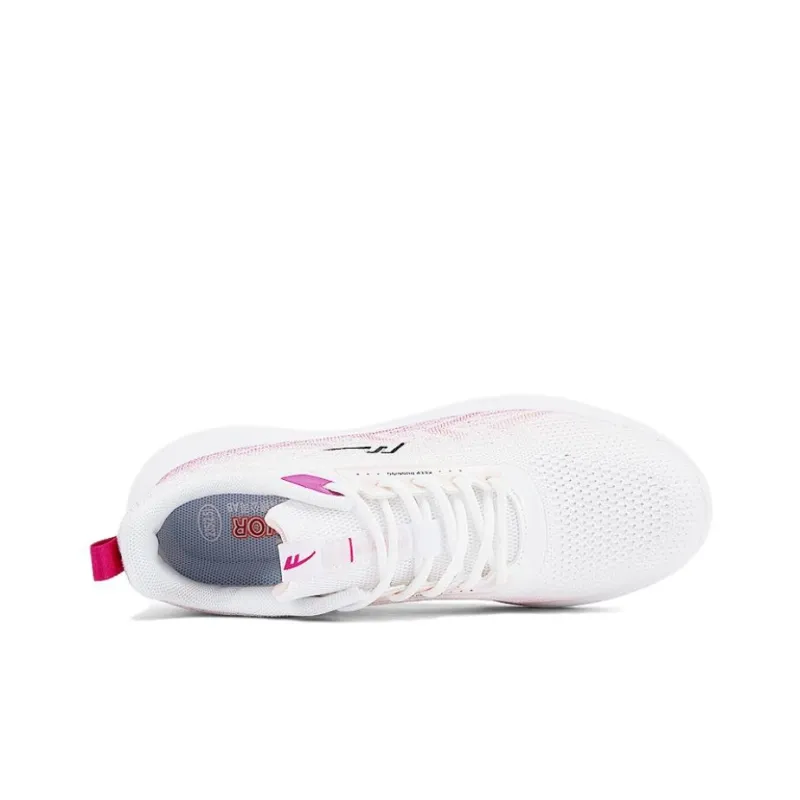 Warrior Durable Breathable Low Top Running Shoes Women's White Pink Purple-2