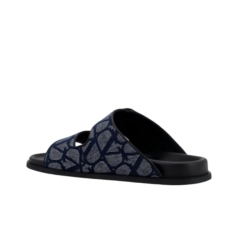 Valentino VLogo Plaque Slip On Sandals-4