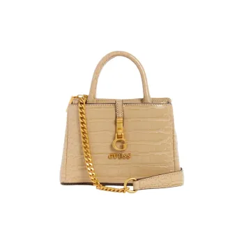 GUESS Artificial Crocodile Leather Shoulder Bag Crossbody Bag Mini Women's Taupe