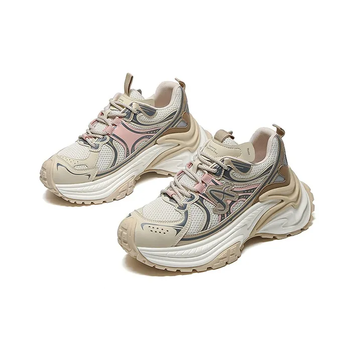 WOOS BOBO Cushioning Breathable Coverage Support Balance Lightweight Height Increasing Low-Top Chunky Sneakers Women's-2