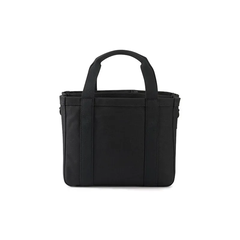 PORTER Heavy Plain Weave Canvas One Shoulder Crossbody Canvas Bag Handbag Unisex Black-2