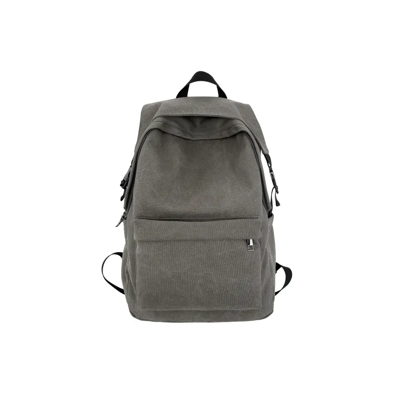 Techson Canvas Backpack Medium Size Unisex Black/Gray/Blue-3