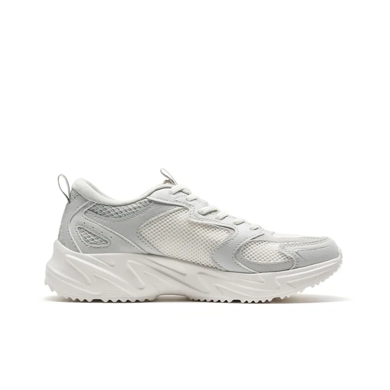 XTEP Slip-Resistant Low-Top Casual Shoes Women's Moonstone Gray/Sail White/Conjugated Green-4
