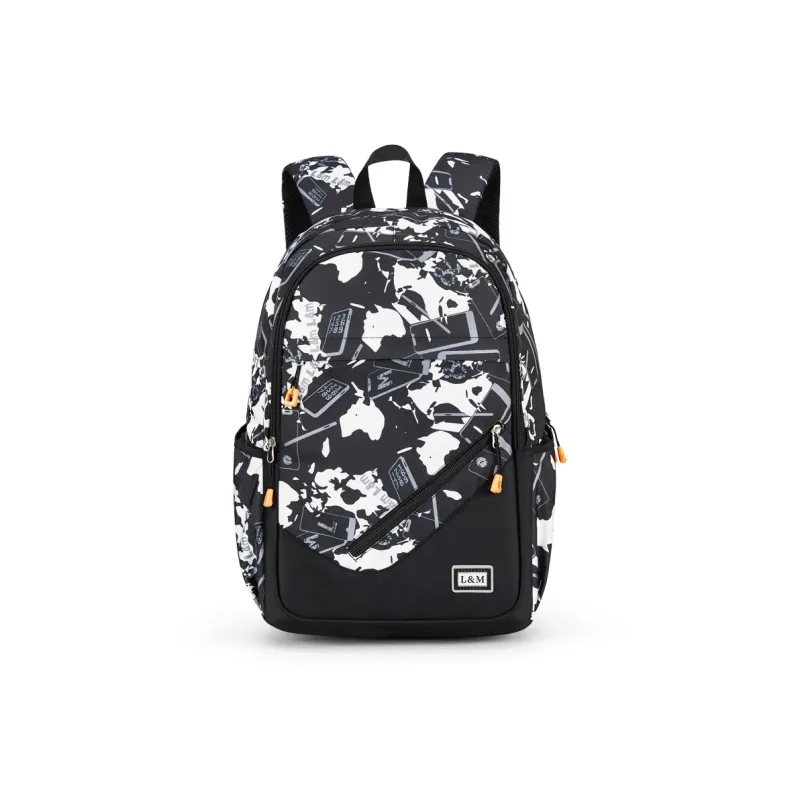 L&M Oxford Backpack Laptop Bags Regular Unisex Black-41
