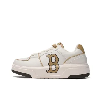 MLB Chunky Liner 24SS Boston Red Sox Slip Resistant Cushioning Low Top Skateboard Shoes Unisex White Yellow