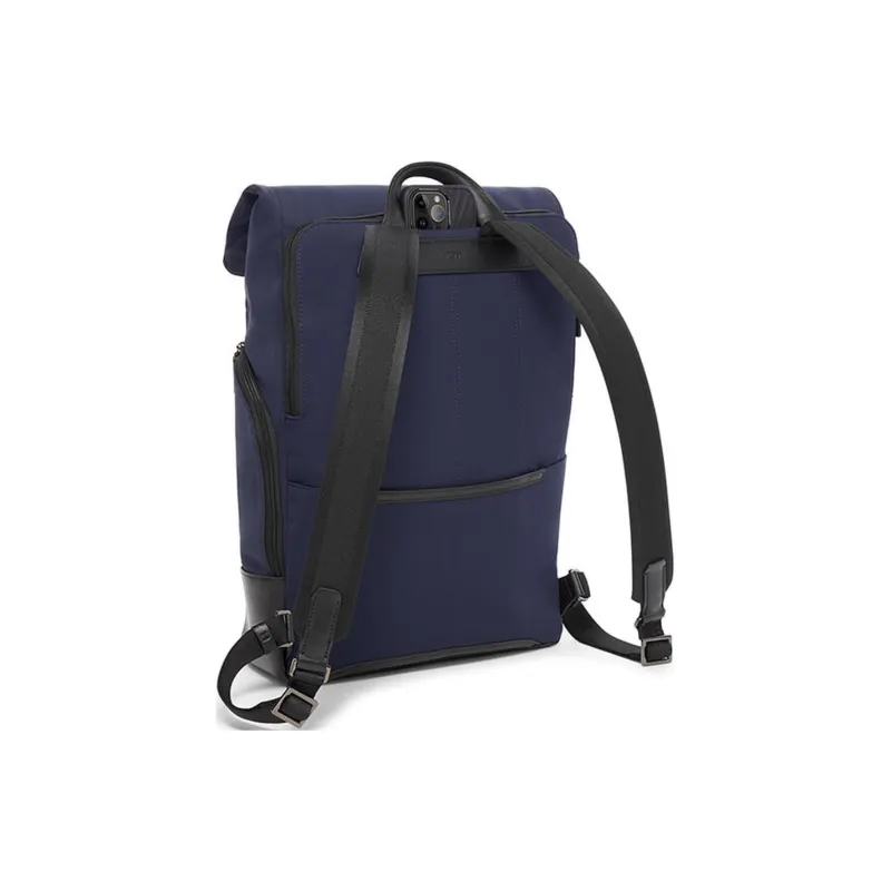 TUMI Nylon With Leather Backpack Men's Marine Blue-2