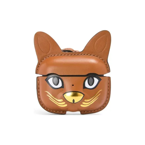 LOEWE Cow Leather AirPod Pro Earphone Case Women's Tan
