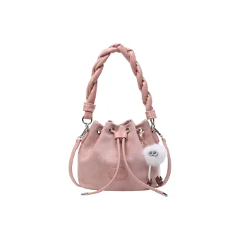 FAMAN PU Bucket Bags Shoulder Bags Regular Women's Pink/Coffee/Brown/Black