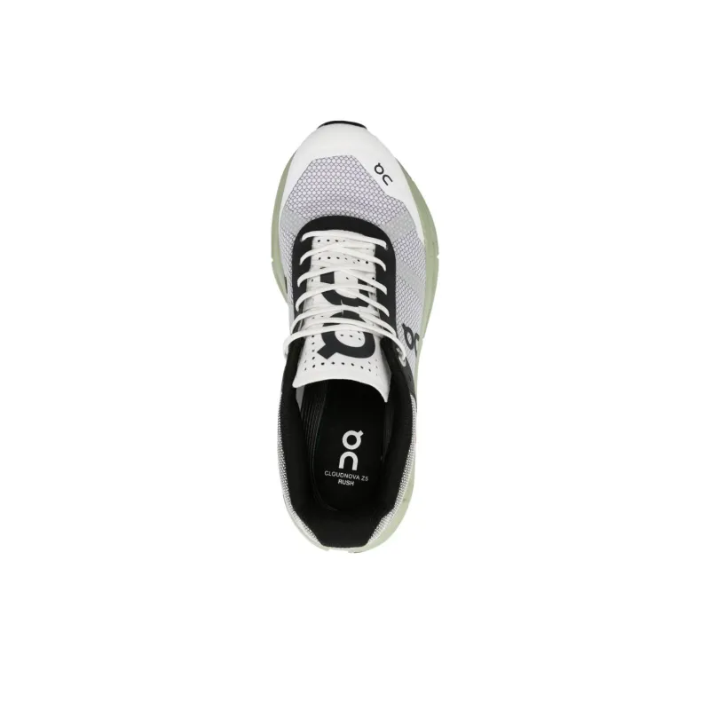 On Cloudnova Anti-Slip Wear-Resistant Low-Top Long Distance Running Running Shoes Women's White Gray Green-3