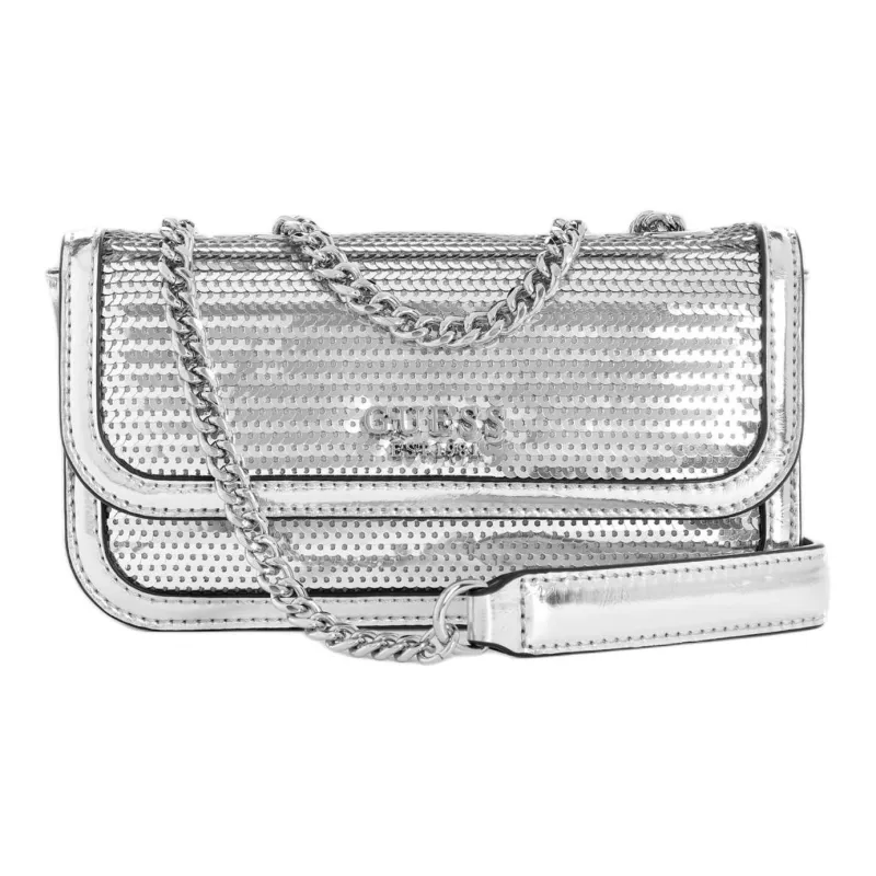 GUESS Artificial Leather Shoulder Bag Crossbody Bag Mini Women's Silver-0