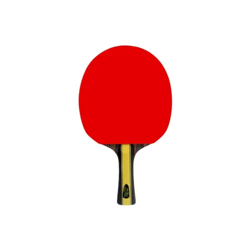 DOUBLEFISH DHS Ping Pong Paddles Unisex Pure Wood Red Unisex Ebony Wood Red