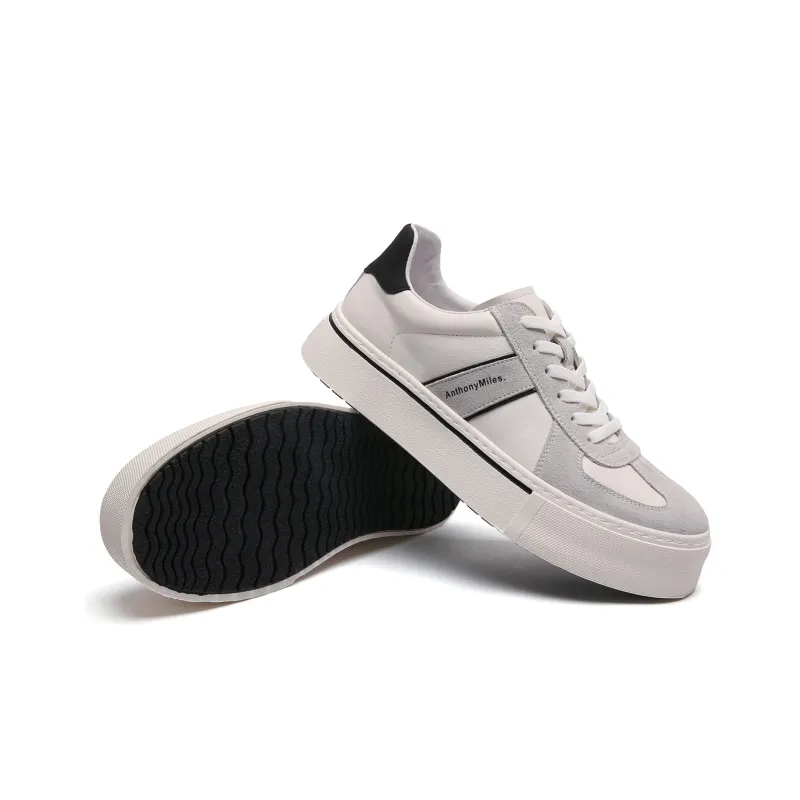 Anthony Miles Warm Slip Resistant Cushioning Wear Resistant Low Top Skateboard Shoes Men's White-4