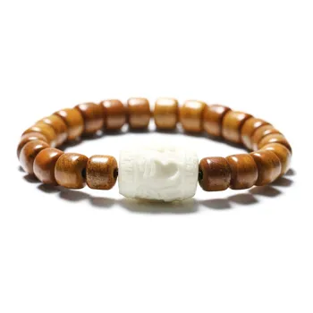 Muyan Cow Bone Consumption Six-Character Admonition True Word Beaded Bracelet Unisex