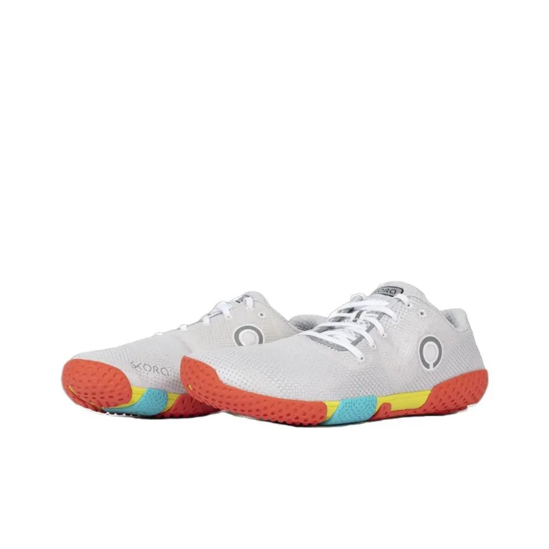 SKORA Anti-Slip Wear-Resistant Low-Top Running Shoes Men's White Gray-2