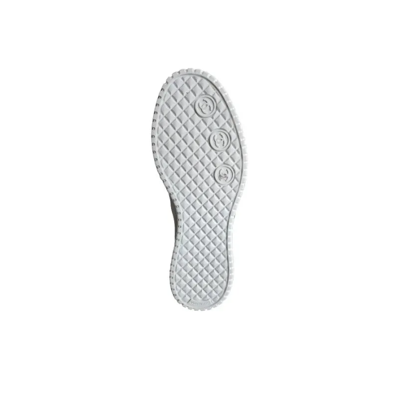 CHANEL Low Top Skateboard Shoes Women's White Gray-3