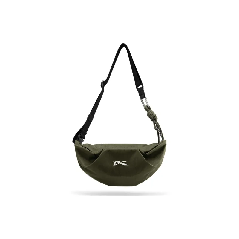 NIID Polyester Crossbody Bag, Sling Bag Small Size Unisex Obsidian Texture/Moss Green Texture/Limestone Texture-3