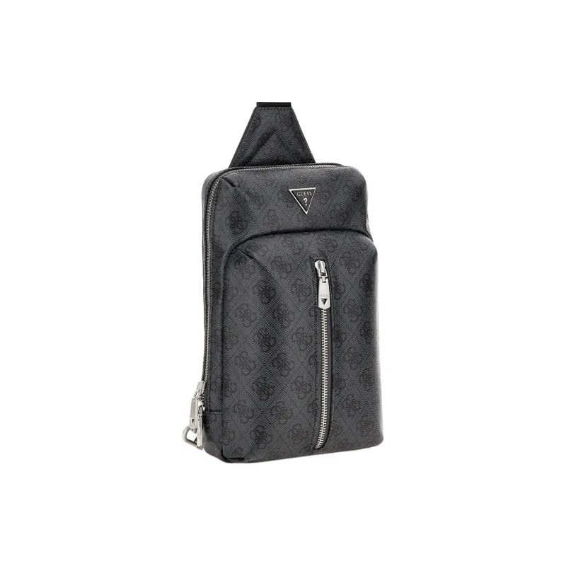 GUESS Recycled Materials Sling Bag Men's Black-1